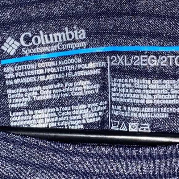 Columbia Bundle of 2 MENS size 2XL Blue  SHIRT Burgundy shirt Short Sleeve Tees - Picture 10 of 16